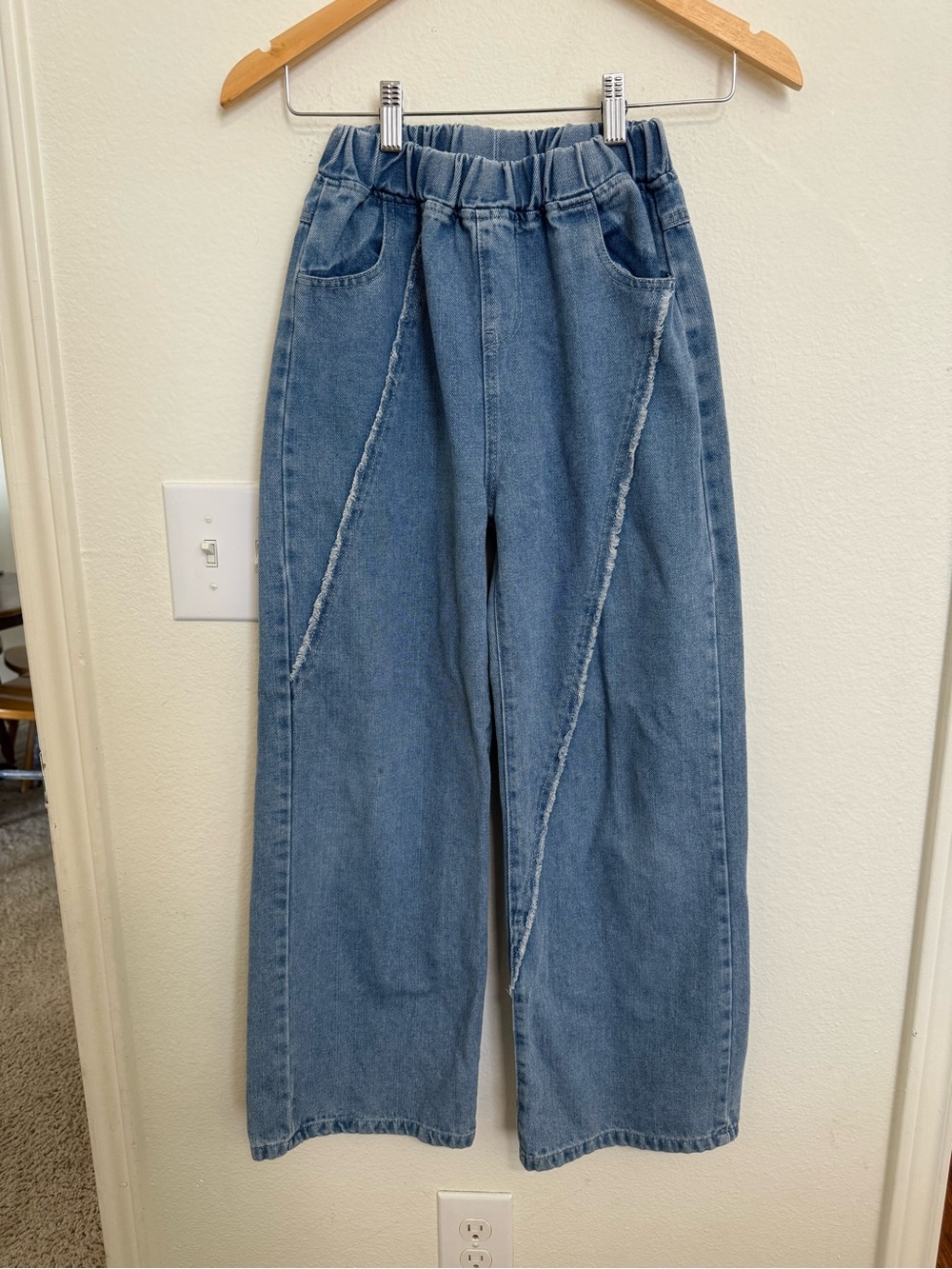 Wide Leg Light Blue Denim Jeans